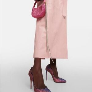 Christian Louboutin Pink to Purple Glitter Pointed-Toe Stiletto Heels